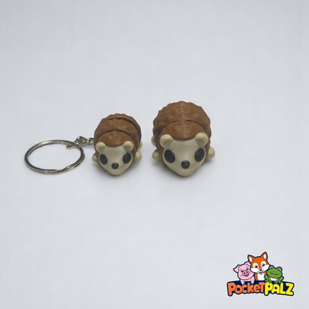 3D Printed Articulated Hedgehog Fidget Toy and Keychain